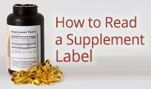 How do you read a supplement label